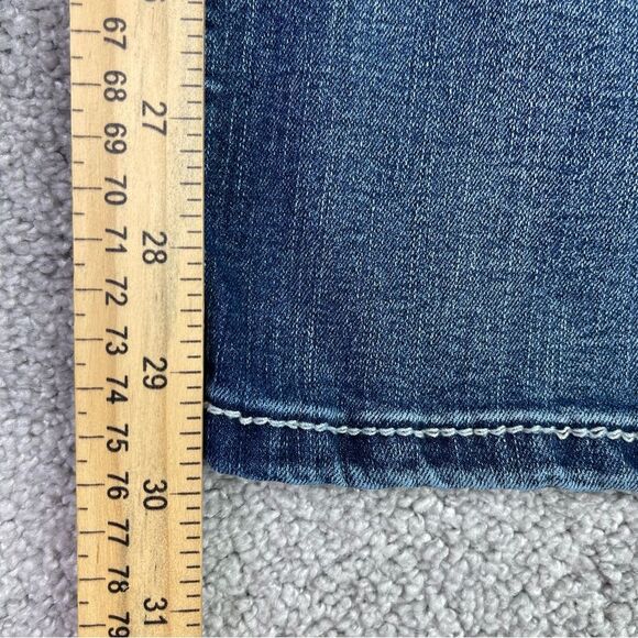 Wallflower Feisty Curvy Jeans Women's 11 Blue Bootcut Low Rise Dark Wash Stretch - Picture 8 of 10